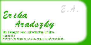 erika aradszky business card